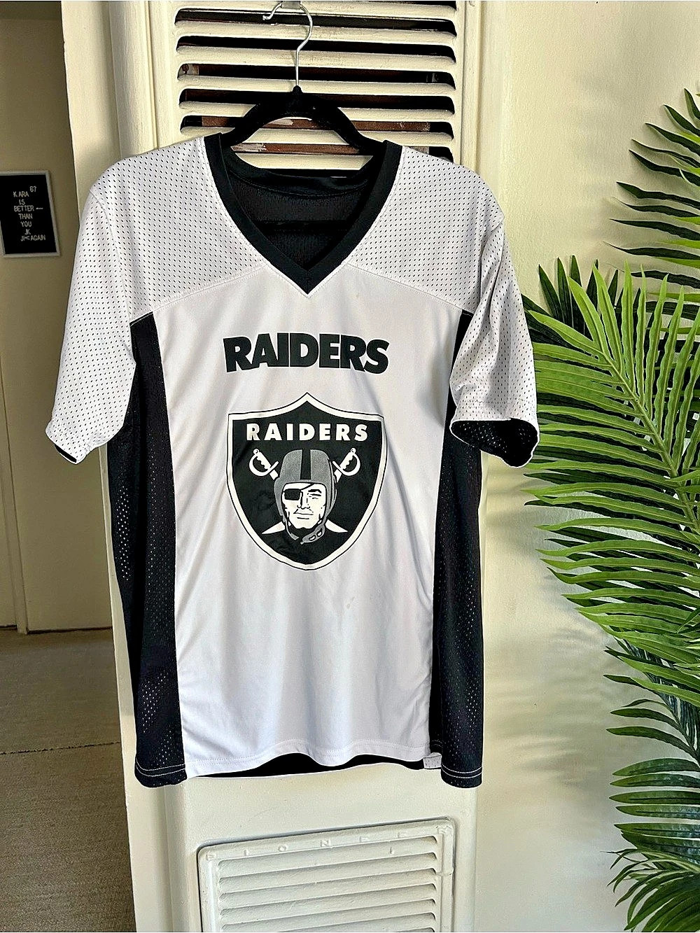 NFL Las Vegas Raiders NFL Flag Reversible Jersey White & Black